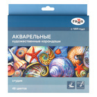 Карандаши акварельные худ. 48 цв. заточ. "Студия" картон. упаковка Гамма 110822_48